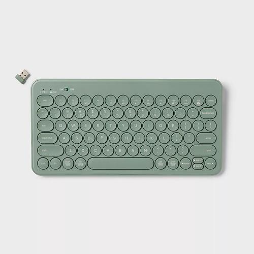 HeyDay Compact Wireless Keyboard - Green (Bluetooth & USB Wireless Receiver)