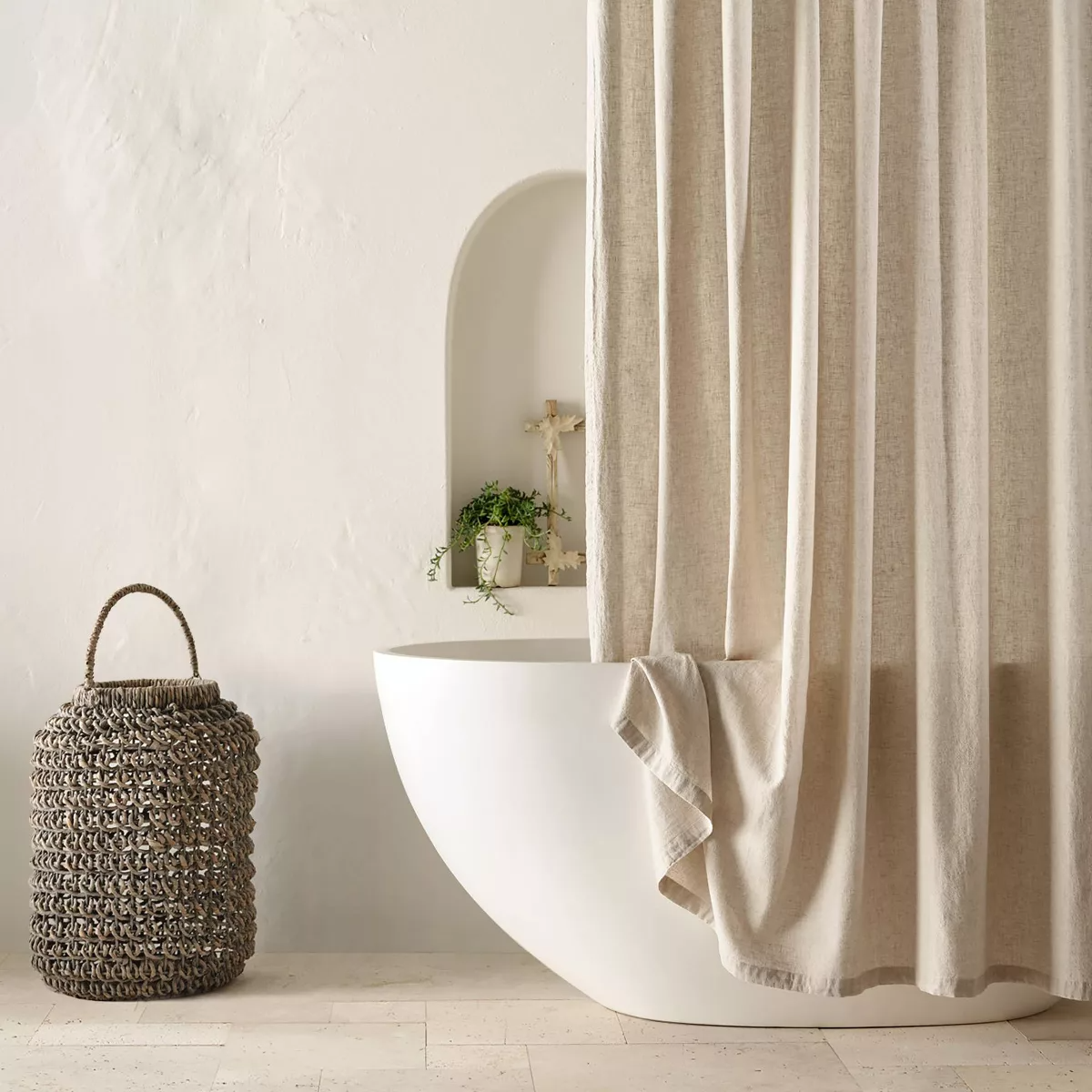 Linen Shower Curtain - Casaluna™