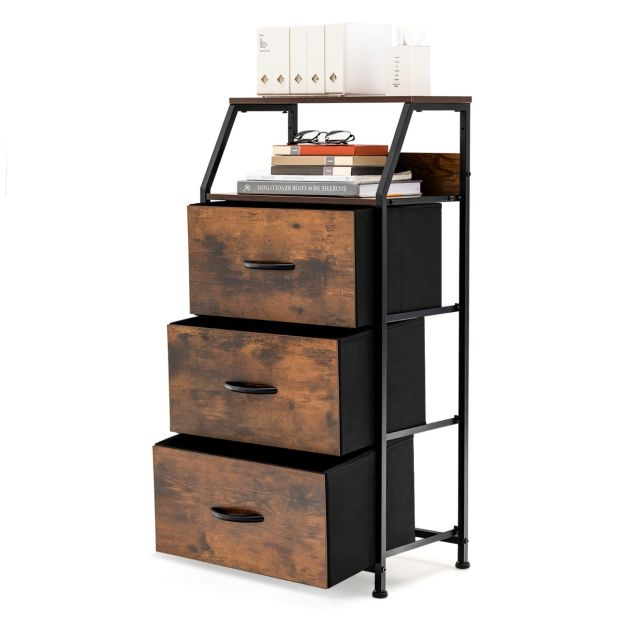 Organizing Dresser Unit with 3 Removable Drawers for Bedroom, Living R ...
