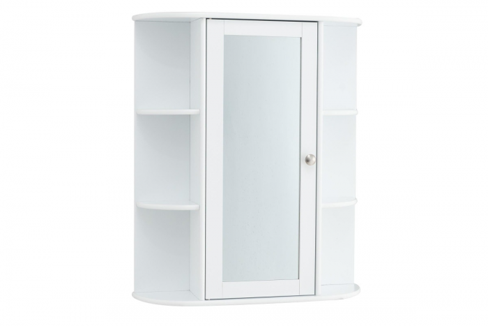 Costway Bathroom Mirror Cabinet Medicine Storage Shelves Wall Cupboard - Image 3