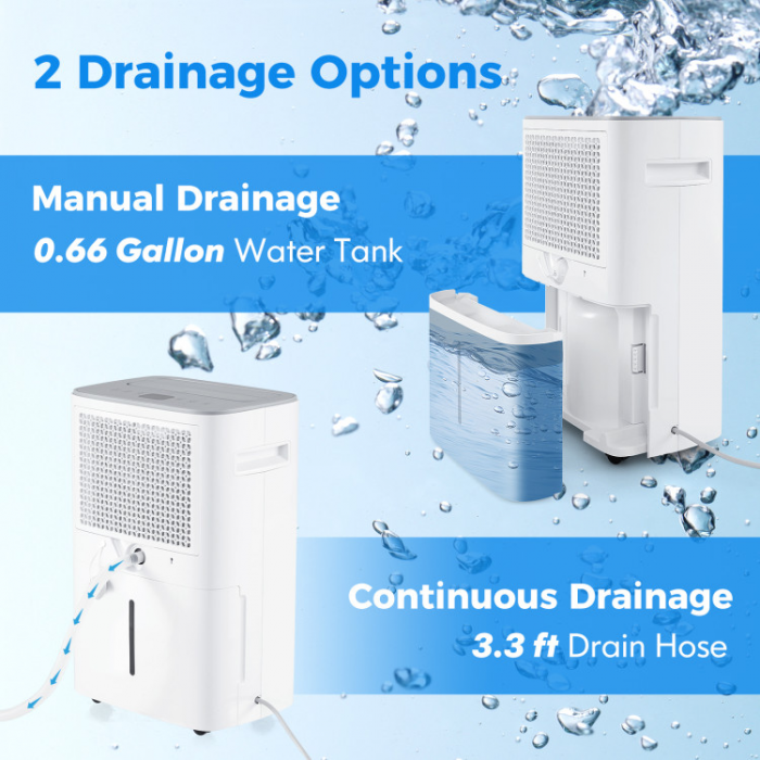 Dehumidifier with Auto Drain or Manual Drainage - Image 3