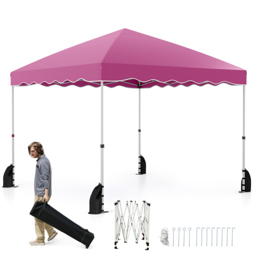 Foldable 10 X 10 Feet Pop up Canopy Tent with Wheeled Bag