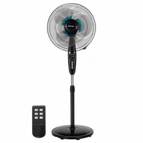 Costway 16'' Adjustable Oscillating Pedestal Fan with Remote Control
